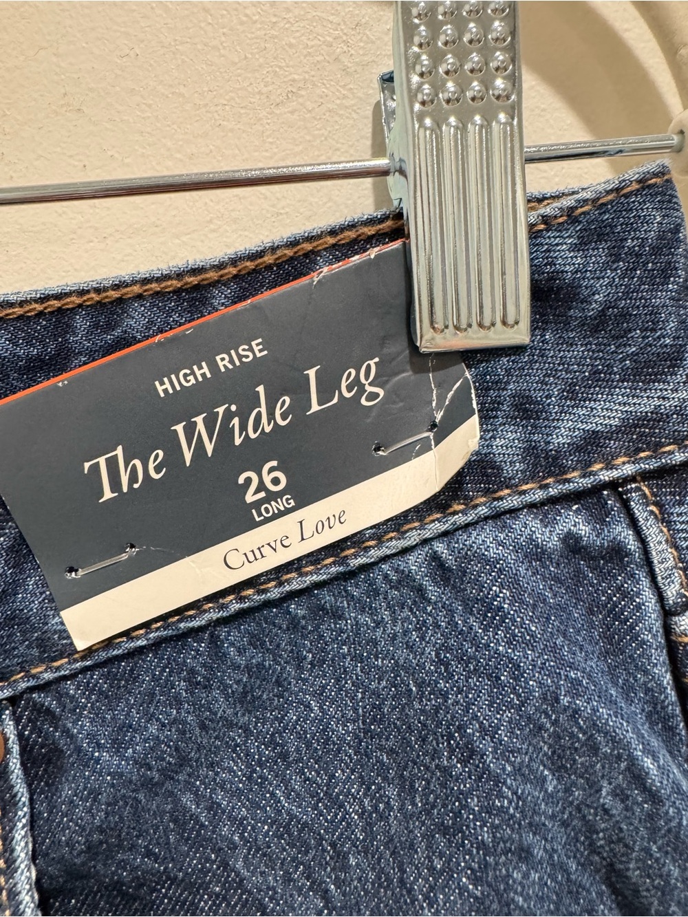 Abercrombie & Fitch The Wide Leg High Rise Curve Love Jeans NWT Size 26 Long - Picture 8 of 13